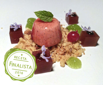 Fresa, queso y menta